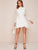 Guipure Lace Trim Swiss Dot Overlay Dress