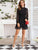 Solid Mock Neck Chiffon Dress