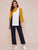 Cut And Sew Double Button Blouse & Pants Set