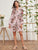 Notched Floral Print Dress