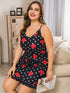 Plus Polka Dot & Floral Print Cami Night Dress