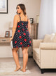 Plus Polka Dot & Floral Print Cami Night Dress