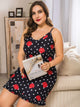 Plus Polka Dot & Floral Print Cami Night Dress