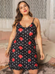 Plus Polka Dot & Floral Print Cami Night Dress