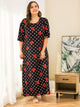 Plus Polka Dot & Floral Print Night Dress