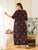 Plus Polka Dot & Floral Print Night Dress