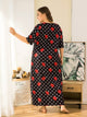Plus Polka Dot & Floral Print Night Dress