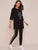 Slogan Graphic Tee & Contrast Panel Leggings Set