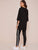 Slogan Graphic Tee & Contrast Panel Leggings Set