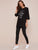 Slogan Graphic Tee & Contrast Panel Leggings Set