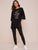 Slogan Graphic Tee & Contrast Panel Leggings Set