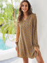 Ditsy Floral Print V-neck Tunic Dress