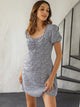 Ditsy Floral Print Sweetheart Neck Dress