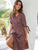 Ditsy Floral Print Knot Cuff Dress