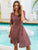 Ditsy Floral Print Knot Cuff Dress