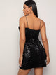 Big Bow Front Sequin Cami Dress