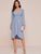 Notched Button Front Wrap A-line Dress