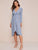 Notched Button Front Wrap A-line Dress