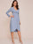 Notched Button Front Wrap A-line Dress