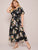 Plus Floral Print Split Thigh Belted A-line Dress