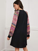 Tribal Print Raglan Sleeve Tee Dress