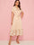 Lapel Collar Contrast Ruffle Hem Shirt Dress