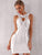 Adyce Contrast Tape Criss Cross Bandage Bodycon Dress