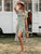 Simplee Ruffle Hem Belted Wrap Floral Dress