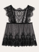 Plus Floral Lace Sheer Dress