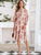 Tie Neck Floral Print Chiffon Overlay Dress