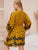 Plus Surplice Neck Floral Print Dress