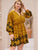 Plus Surplice Neck Floral Print Dress
