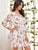 V-neck Floral Print A-line Dress