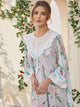 Floral Print Contrast Lace Satin Night Dress