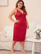 Plus Contrast Lace Dress
