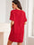V Neck Solid Tunic Dress Without Belt