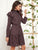 Ditsy Floral Print Ruffle Trim Dress