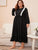 Plus Contrast Lace Ruffle Hem Night Dress