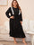 Plus Contrast Lace Ruffle Hem Night Dress