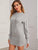 Solid Ruched Bodycon Sweatshirt Dress