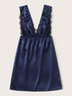 Lace Trim Satin Night Dress