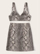 Snakeskin Crop Cami Top & Skirt Set