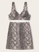 Snakeskin Crop Cami Top & Skirt Set