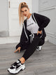 Zip-up Drawstring Hoodie & Sweatpants