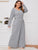 Plus Button Front Long Sleeve Jumpsuit