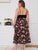 Plus Floral Print Contrast Lace Night Dress