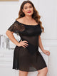 Plus Contrast Lace Mesh Dress