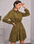 All Over Print Button Front Shirt Dress