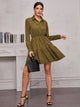 All Over Print Button Front Shirt Dress