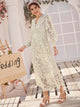 Lantern Sleeve Plant Lace Overlay Dress